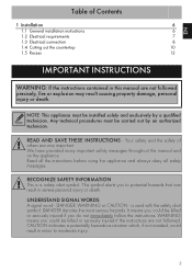 Smeg SEU122B Instruction Manual 2