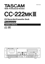 TASCAM CC-222MKIII Owners Manual