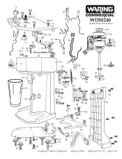 Waring WDM240 Parts List and Exploded Diagram