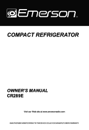Emerson CR289E- Owners Manual
