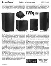 Carvin TRX2118B TRx2000series manual