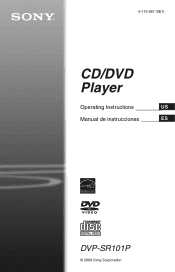 Sony DVP-SR101P Operating Instructions