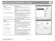 HP LaserJet CP3000 Color LaserJet CP3505 - Job Aid - PCL Printing