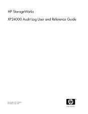 HP XP20000 HP StorageWorks XP24000 Audit Log User and Reference Guide, v01 (AE131-96003, June 2007)