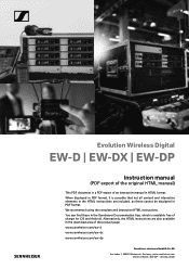 Sennheiser EW-DP 835 Set Instruction manual and frequently asked questions - Evolution Wireless Digital EW-D | EW-DX | EW-DP PDF