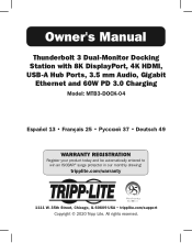 Tripp Lite MTB3DOCK04 Owners Manual MTB3-DOCK-04 Multi-language