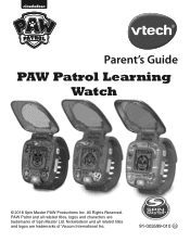 Vtech PAW Patrol Skye Learning Watch User Manual