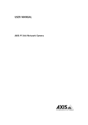Axis Communications P1344 P1344 - User Manual
