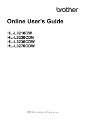 Brother International HL-L3270CDW Online Users Guide HTML