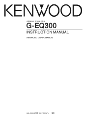 Kenwood G-EQ300 User Manual
