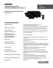 LiftMaster TDC TDC Data Sheet - French