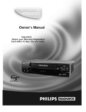 Philips VRA231AT98 User manual