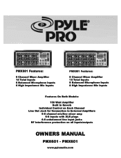 Pyle PMX801 PMX601 Manual 1