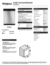 Whirlpool WDF330PAHW Specification Sheet