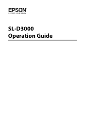 Epson SureLab D3000 Operation Guide
