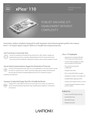 Lantronix xPico 110 Wired Device Server Module xPico 110 Product Brief