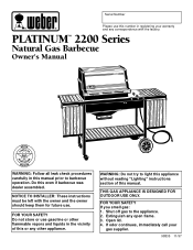 Weber Platinum I 2200 LP Owner Manual