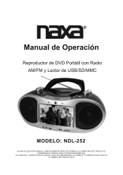 Naxa NDL-252 NDL-252 Spanish Manual