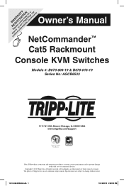 Tripp Lite B070-016-19TAA Owner's Manual for Cat5 Rack Console KVM Switches 933244
