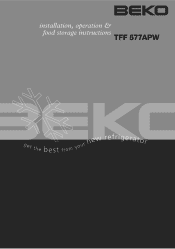 Beko TFF577AP User Manual