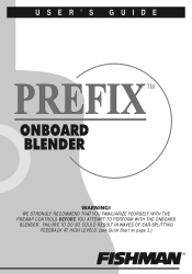 Fender Fishman Prefix Onboard Blender Preamp Owners Manual