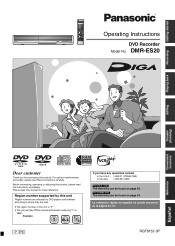 Panasonic DMRES20 Dvd Recorder - English/ Spanish