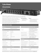CyberPower PDU81002 Data Sheet