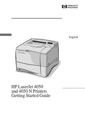 HP 4050n HP LaserJet 4050 and 4050N Printers - Getting Started Guide