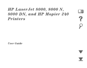 HP 8000n HP LaserJet 8000, 8000 N, 8000 DN, and HP Mopier 240 Printers User Guide - C4085-60101