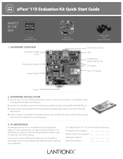Lantronix xPico 110 Wired Device Server Module xPico 110 Evaluation Kit Quick Start Guide