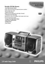 Philips AZ2700 Leaflet (English)