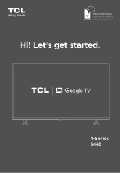 TCL 75S446 4-Series Google TV Quick Start Guide