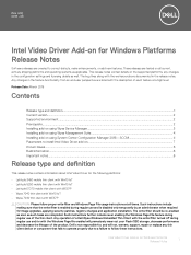 Dell Latitude 5280 Intel Video Driver Add-on for Windows Platforms Release Notes