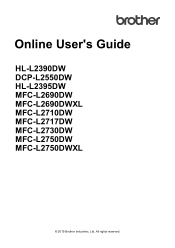 Brother International DCP-L2550DW Online Users Guide HTML