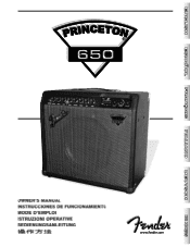 Fender Princeton 650 Owners Manual