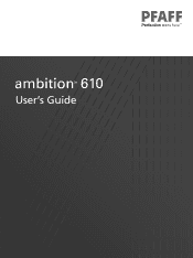 Pfaff ambition 610 Manual