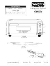 Waring WPO100 Parts Diagram