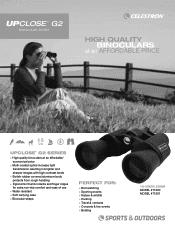 Celestron UpClose G2 7-21x40 Zoom Porro Binocular UpClose G2 Binoculars Info Sheet