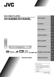 JVC XV-N40BK Supplementary Material