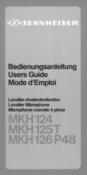 Sennheiser MKH 124 MKH 125 MKH 126 Instructions for Use