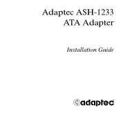 Adaptec 2126700 Installation Guide