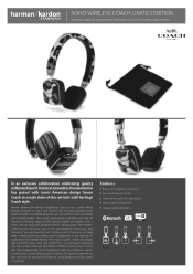 Harman Kardon Soho Wireless COACH Limited Edition Spec Sheet