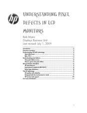 HP L1535 Understanding pixel defects in TFT flat panel monitors