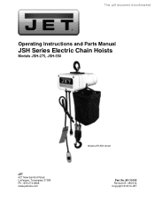 JET Tools JSH-550-10 User Manual