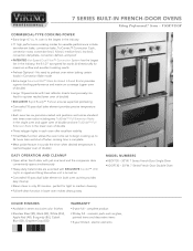 Viking VDOF730SS Two-Page Specifications Sheet