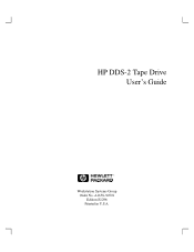 HP Model 750 hp DDS-2 tape drive user's guide (a1658-90701)