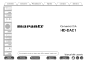 Marantz HD-DAC1 HD-DAC1 Owner Manual - Spanish