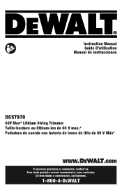Dewalt DCST970X1 Instruction Manual