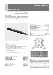 Sennheiser MKH 30-P48 Product Sheet