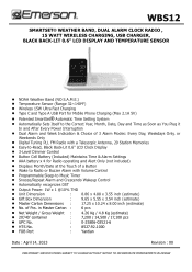 Emerson WBS12 Specifications